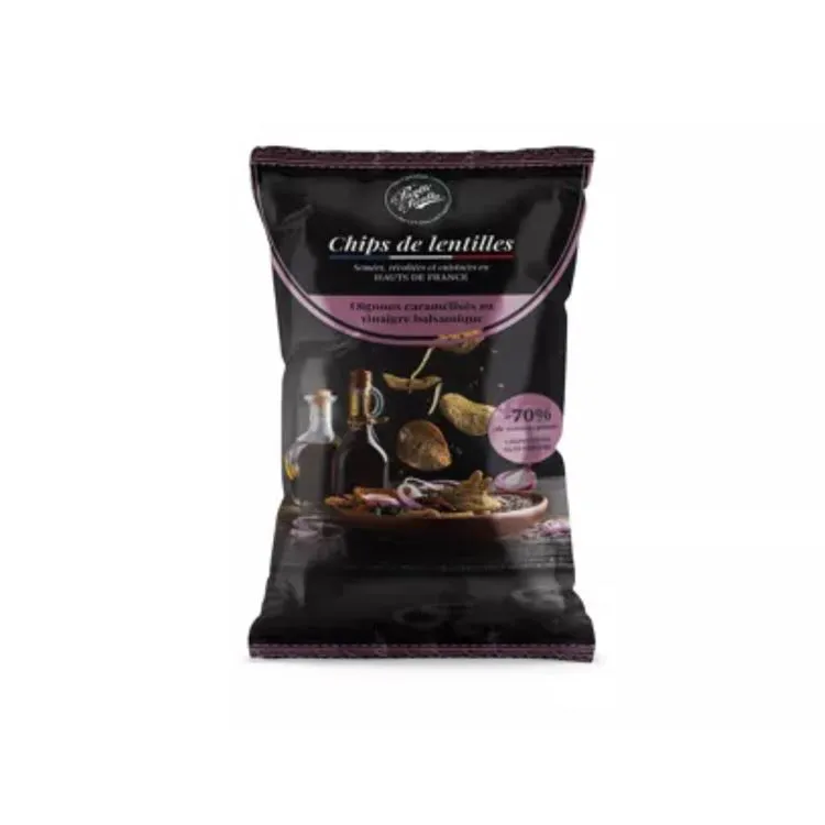 Chips de lentilles Oignon caram&eacute;lis&eacute;s au vinaigre 
