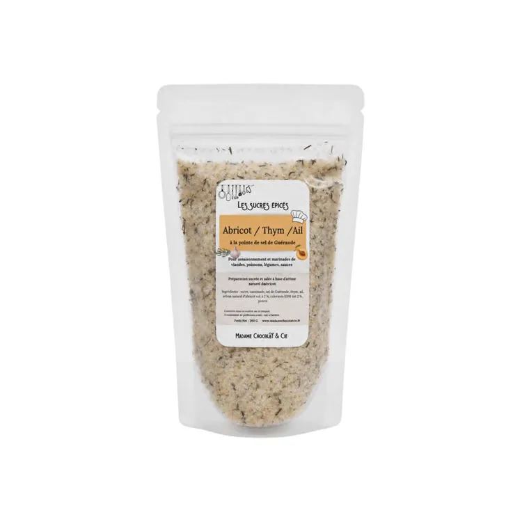 sucre &eacute;pic&eacute; abricot thym ail