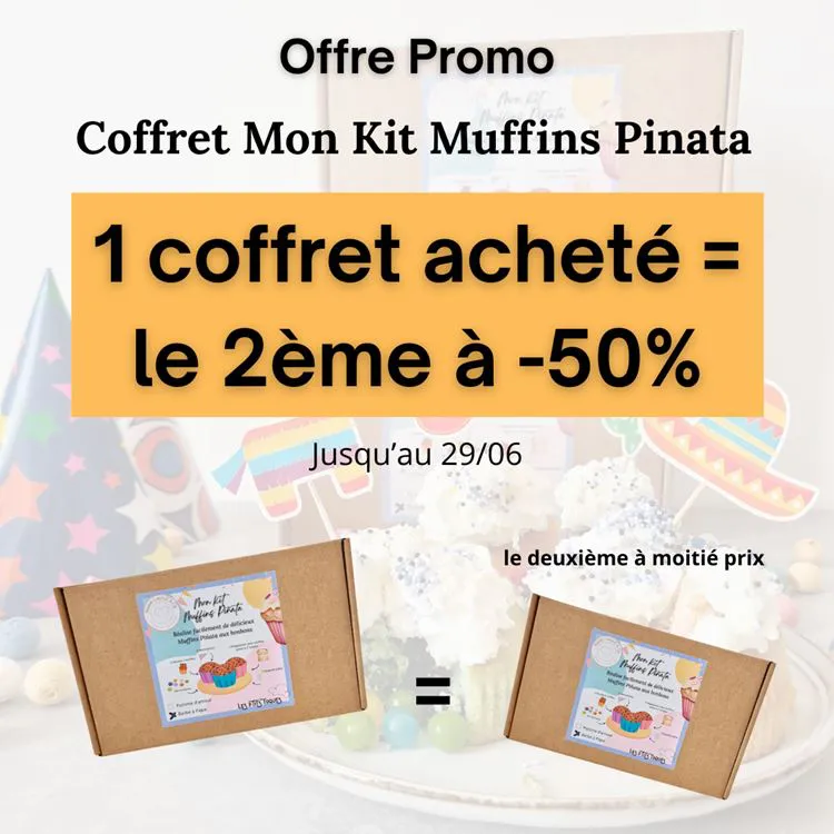 PROMO Mon Kit muffins Pinata -50% sur le 2ème