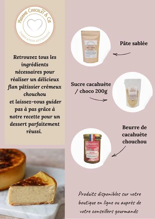 Lot tarte au flan cr&eacute;meux chouchou