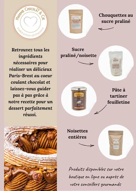 Lot Paris-brest coeur coulant chocolat