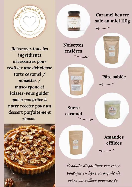 Lot tarte noisette caramel + recette