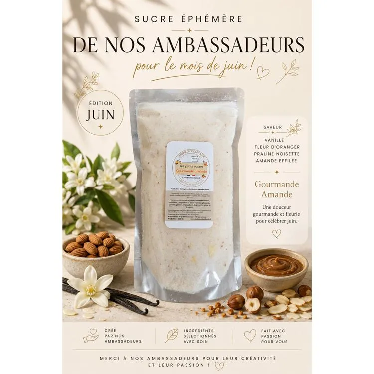 sucre gourmande amande sachet 500G PROMO