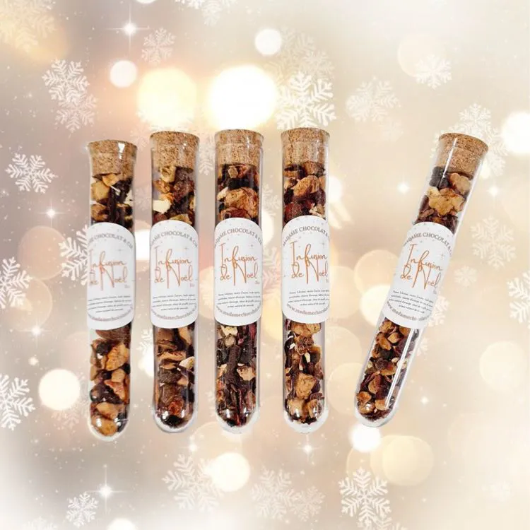 fiole th&eacute; de No&euml;l X5