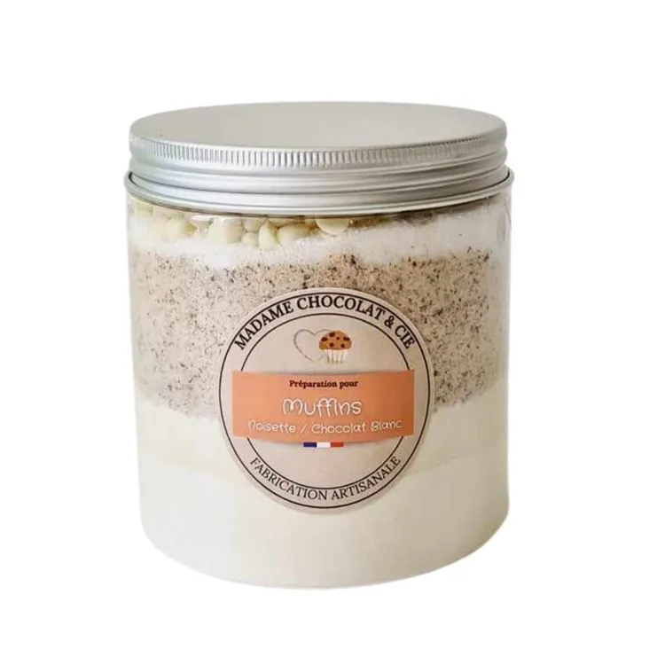 Muffins poud. noisette / choco blanc Joyeux anni