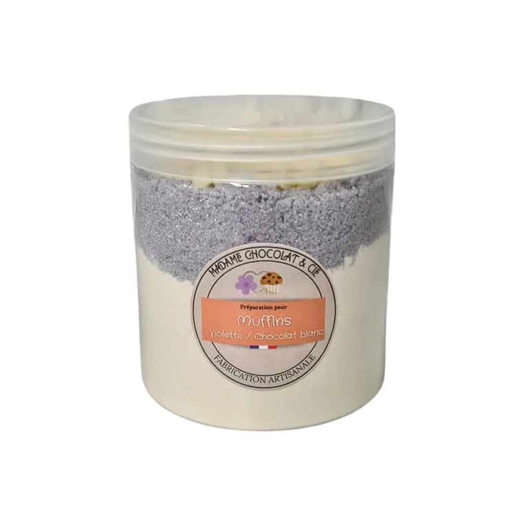 Muffins violette chocolat blanc Pens&eacute;es gourmandes