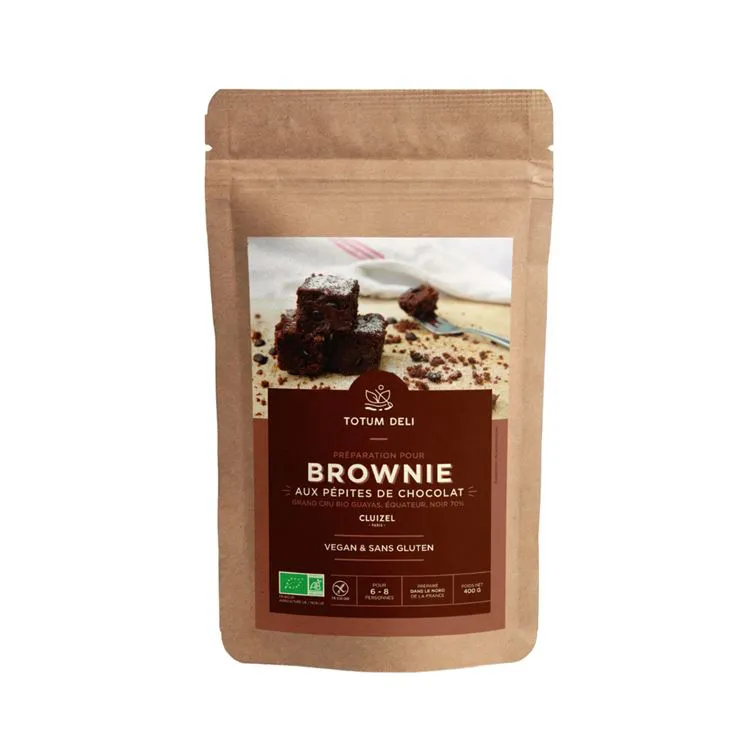 Brownie aux p&eacute;pites de chocolat sans gluten