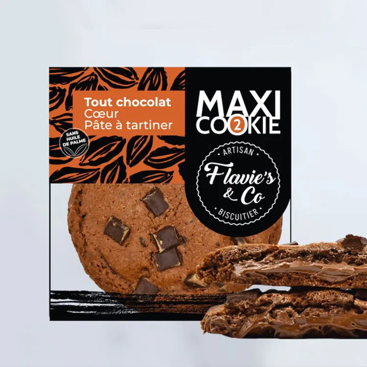 Cookie tout choco &ndash; coeur p&acirc;te &agrave; tartiner FLAVIES 