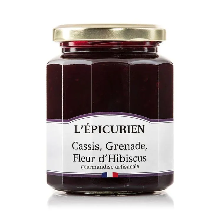 Confiture cassis / grenade / fleur d'hibiscus 320G