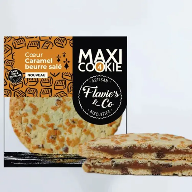 Cookie coeur caramel beurre sal&eacute; FLAVIES & CO