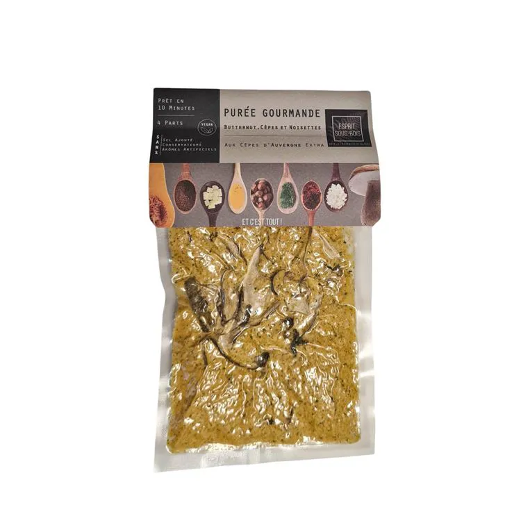 Pur&eacute;e Gourmande Butternut, C&egrave;pes et Noisettes