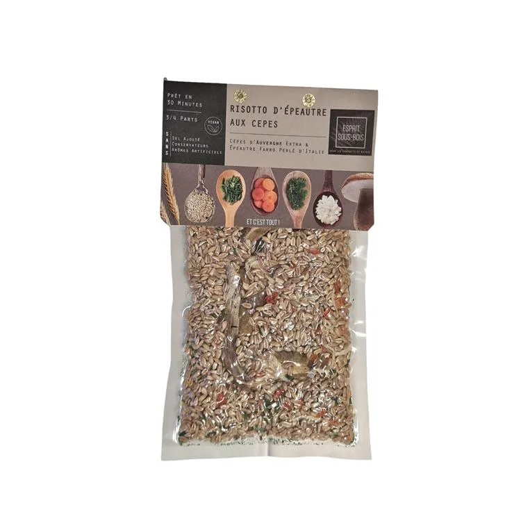 Risotto d'Epeautre Farro aux C&egrave;pes d'Auvergne 