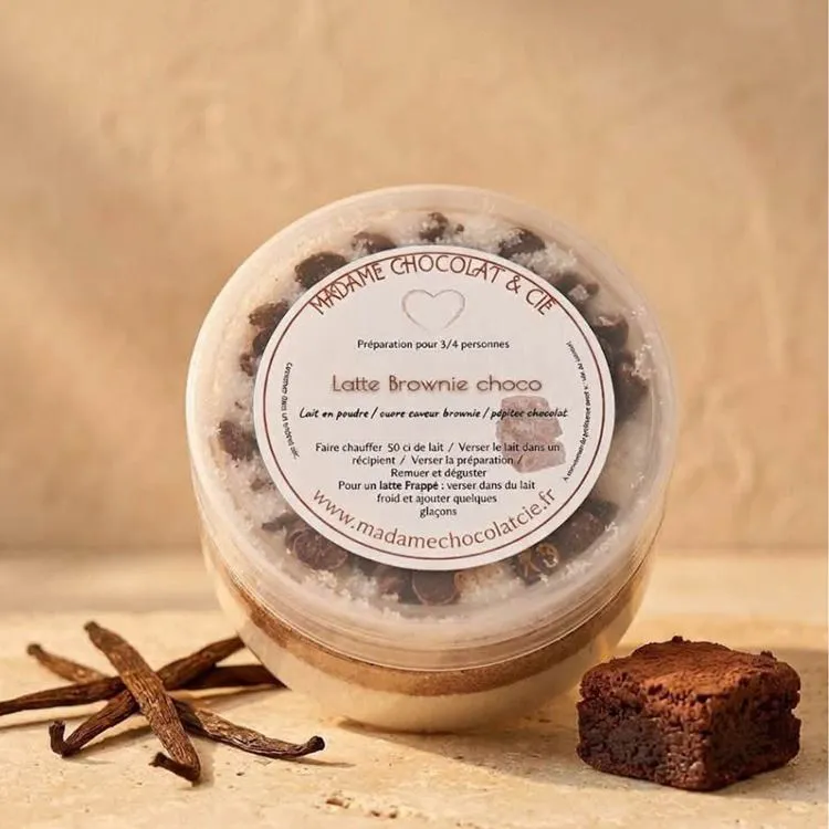 pot latte brownie / chocolat