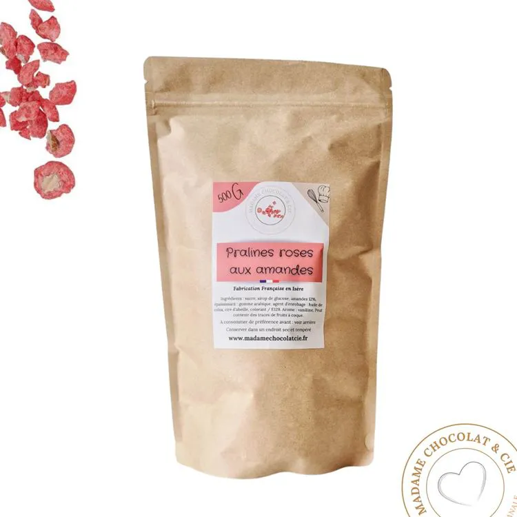 pralines rouges concassées aux amandes