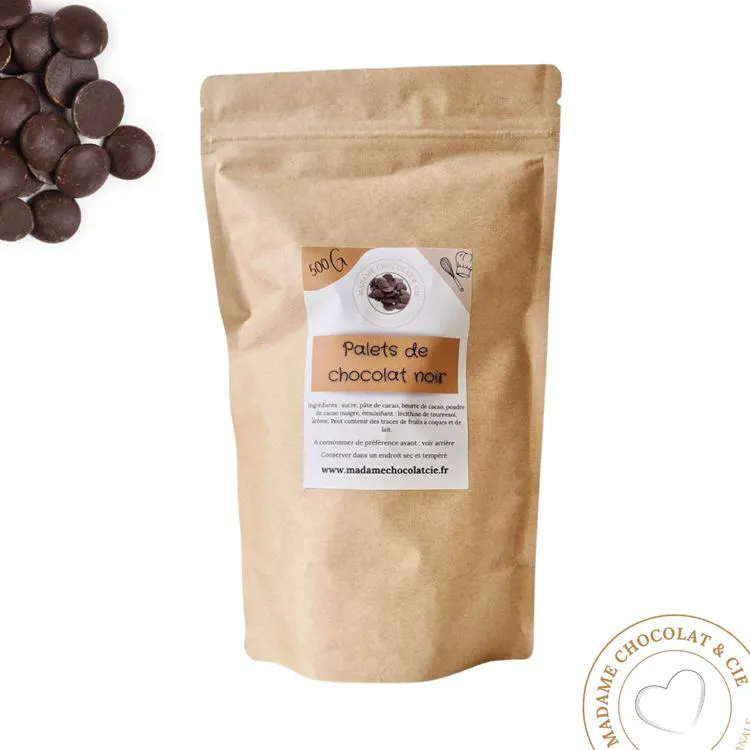 palets chocolat noir 62%