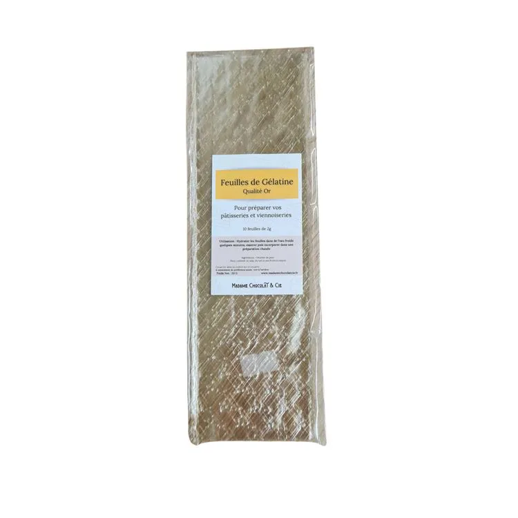 Feuilles de g&eacute;latine x10