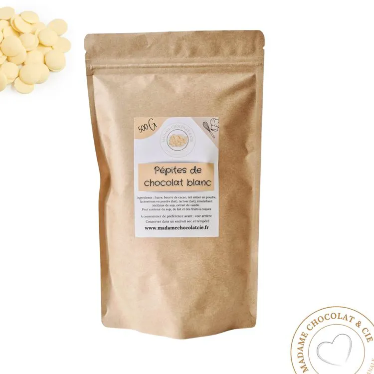 p&eacute;pites chocolat blanc