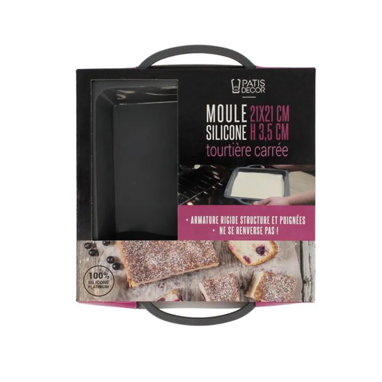 Moule tourti&egrave;re  carr&eacute;e