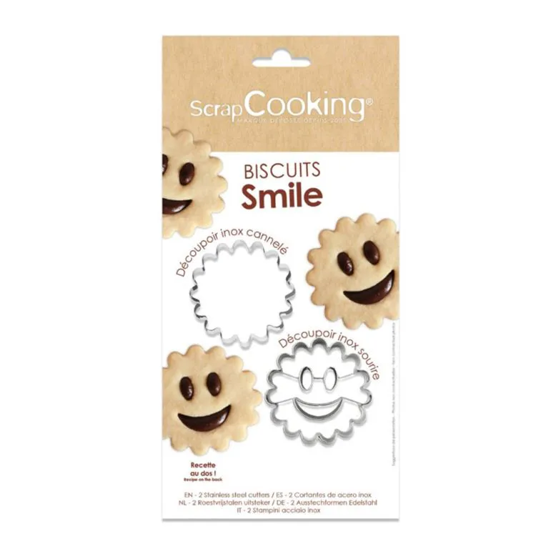 2 emporte-pièces pour biscuits sourire