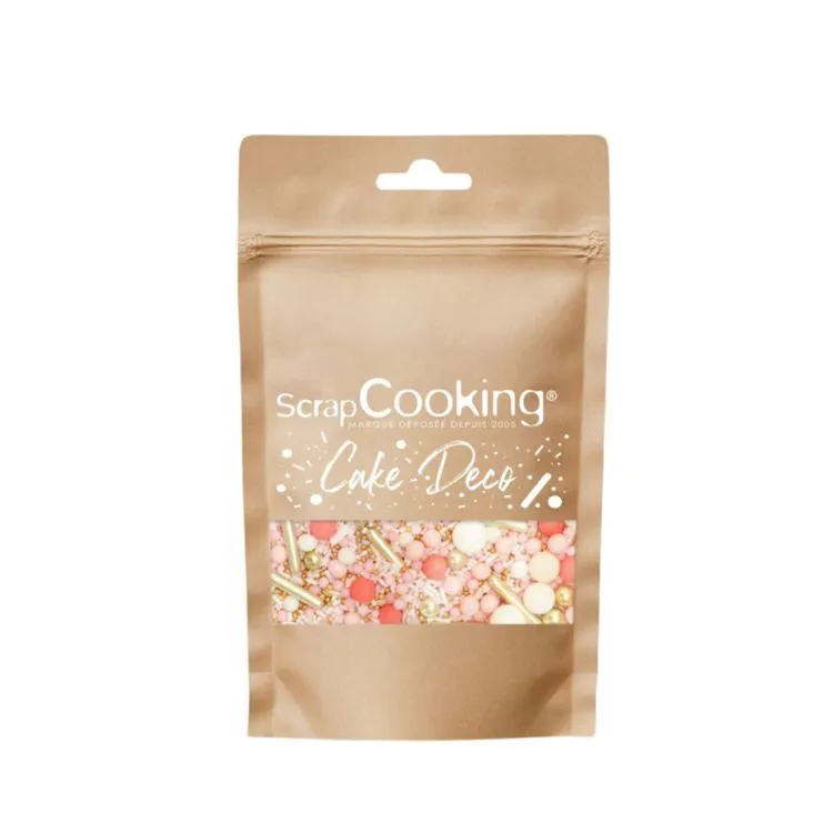 Décors sucrés mix rose doré 80g