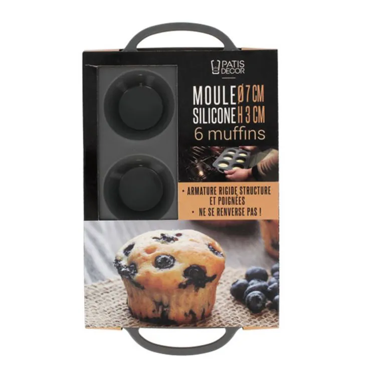 moules 6 muffins silicon