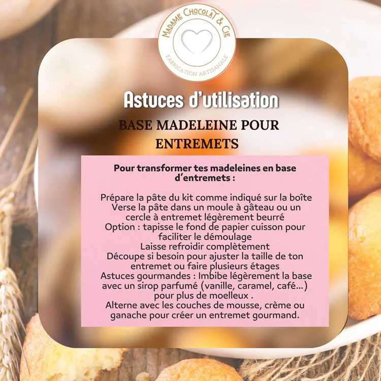 BASE MADELEINE POUR ENTREMETS